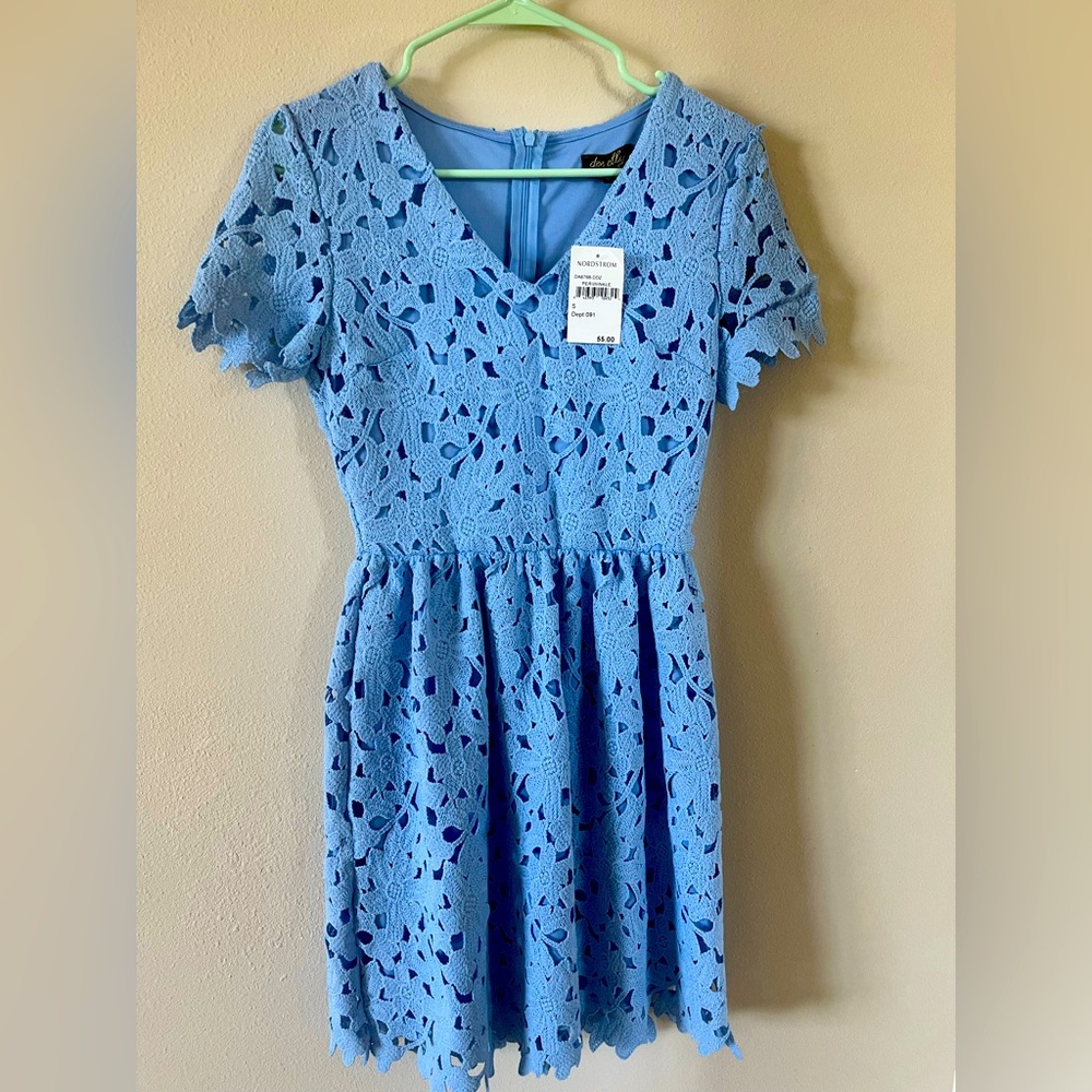 NWT periwinkle lace crochet dress